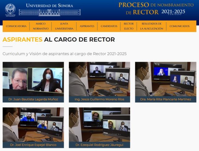 18 DE DICIEMBRE ASPIRANTES AL CARGO DE RECTOR