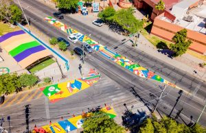 Transforman en equipo comunidad artística y gobierno municipal la primera intersección del Centro Histórico con “Asphalt Art”